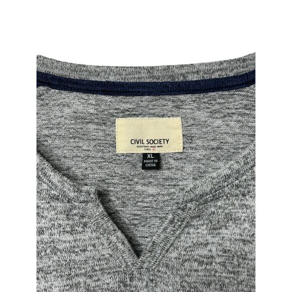 Civil Society Color Block Gray & Blue Soft Long Sleeve Shirt Men's Size XL - Picture 3 of 6